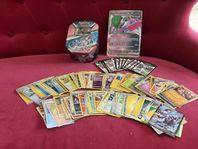 Pokémon kort med plåtask 