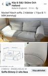 Soffa Ektorp 2-sits Ikea. 2 klädslar