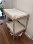 IKEA Changing Table Skötbord, bok/vit, 72x53 cm