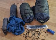Warbonnet Ridgerunner double layer + Underquilt + Tarp pkt1