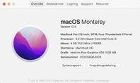 MacBook Pro 13, 2018, touchbar 