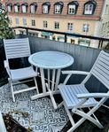 Stilrent caféset för balkong/uteplats