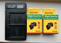 2 x NP-W126 / NP-W126S (nya) Fujifilm Batterier med laddare