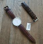 Daniel Wellington klocka läder Classic 40 Silver