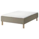 140x200 IKEA SKÅRER Resårbotten fast mörkbeige