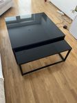 Pierre 2-delat soffbord i svart glas – Stilrent & modern
