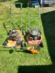 2 st gräsklippare, trimmer, gräsuppsamlare