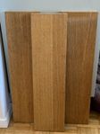 3 st stringhyllor i ek 20x78 cm