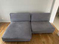 Aspen modulsoffa ljusgrå sammet