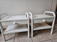 2 Sängbord i vit färg