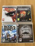 PS3-spel säljes – God of War, Guitar Hero Metallica