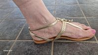 Lyxiga franska skinnsandaler CM Paris 