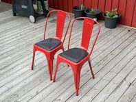 Tolix A-stolar - röda - FYND