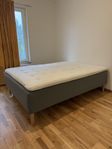 SKOTTERUD Wooden base sprung mattress, dark grey, 140x200 cm