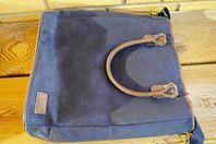 navy suede bag