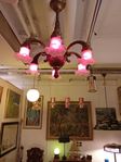  Taklampa i Gotisk stil. Präglad koppar. 1800/1900-tal 