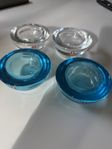 Iittala - Ljuslyktor - "Ballo" - Blå & genomskinlig