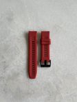 Rött Klockarmband 22mm Garmin (Fenix 5,Fenix 6,Fenix 7 mm.)
