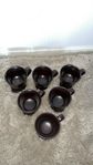 Höganäs Keramik Stoneware Brown Tall Muggar – 6 st i nys
