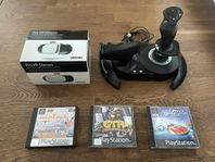 Thrustmaster HOTAS X + PS1-spel + VR-glasögon