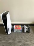 PS5 Disk + 2 Kontroller + Laddstation + 6 Spel