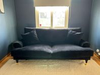 Svart textil soffa (Andrew 2-sits)