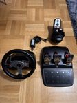 Logitech G25 Ratt, pedaler och växelspak 