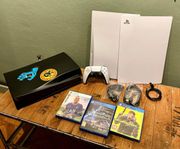 PS5 med 3 spel + handkontroll – grymt skick!