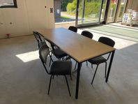 Mat grupp bord 1800x800 björkfaner 6st stolar.