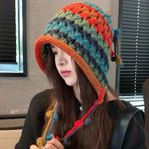 Rainbow Crochet Yarn Hat｜Cozy