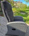 Loungestol med reclinerfunktion och dyna