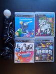 PS3 MOVE PAKET MOVE KONTROLL + KAMERA + SPEL I KANON SKICK