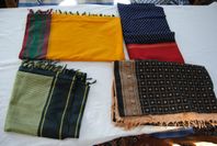 4 indiska saris i siden och bomull- styckepris, se annons