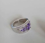 Ring silver 925 med zirkonium. helt ny. storlek 8