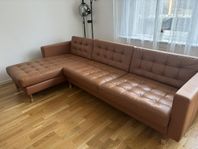Soffa med schäslong och bäddfunktion – IKEA