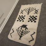 Ny äkta högkvlitet Beni ourain ull matta 58×110 cm