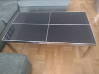 Soffbord 135x75cm, krom med marmorplattor 