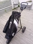 herrklubbor och golfbag