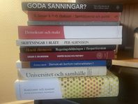 Bokpaket billigt, svensk politik samhällsvetenskap. 300 kr.