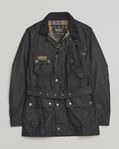 Barbour slim wax jacket black