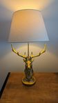 Bordslampa Guldfärgad med skärm