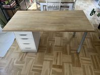 IKEA GERTON Solid skrivbordsskiva av bok + ALEX hurts