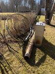 Kamin samt spännband till badtunna