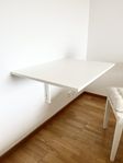 Vitt väggmonterat klaffbord, NORBERG, IKEA