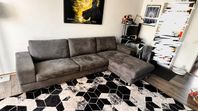 Soffa 4 sits med elektrisk divan/schäslong