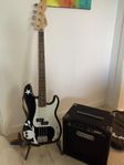 Fender Squier P-Bass med förstärkare