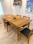 TEAK MATBORD EXTRA SKIVA, RETRO VINTAGE FUNKIS. HEMLEVERANS 