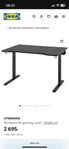 UTMANING Ikea skrivbord för gaming, svart, 120x80 cm