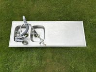 Diskbänk Franke 167 cm komplett.