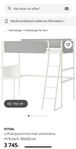 våningssäng vitval med skrivbänk - Ikea 